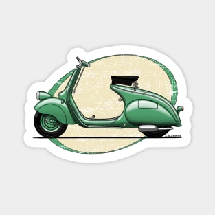 The classic and iconic green Italian scooter Sticker